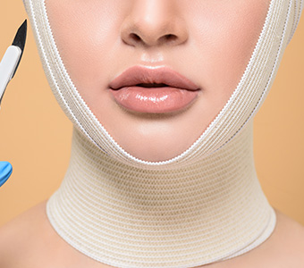 Wearing a Facial Compression Band